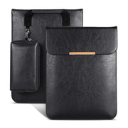 Borsa foderata in pelle PU 2 in 1 per laptop da 13,3 pollici con custodia per mouse