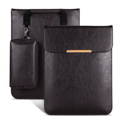 Borsa foderata in pelle PU 2 in 1 per laptop da 13,3 pollici con custodia per mouse