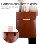 Borsa foderata in pelle PU 2 in 1 per laptop da 13,3 pollici con custodia per mouse