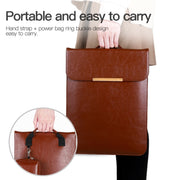 Borsa foderata in pelle PU 2 in 1 per laptop da 13,3 pollici con custodia per mouse