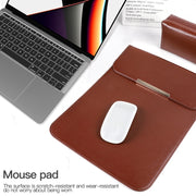 Borsa foderata in pelle PU 2 in 1 per laptop da 13,3 pollici con custodia per mouse
