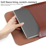Borsa foderata in pelle PU 2 in 1 per laptop da 13,3 pollici con custodia per mouse