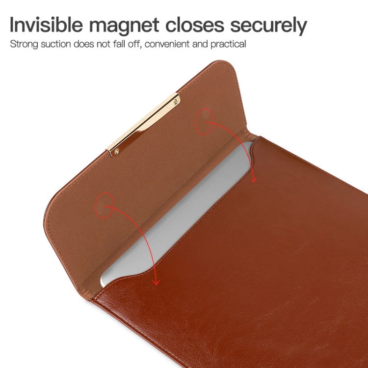 Borsa foderata in pelle PU 2 in 1 per laptop da 13,3 pollici con custodia per mouse