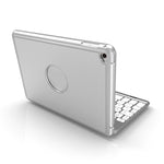F8SM + Custodia per tablet con tastiera Bluetooth retroilluminata colorata in versione portatile per iPad mini 4 / mini 5