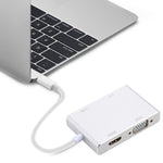 Hub 4 in 1 USB-C a VGA, DVI, HDMI e USB