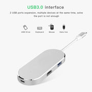 Hub USB-C 6 in 1 / Da tipo C a USB-C / Da tipo C e HDMI e SD e TF e 2 adattatori USB