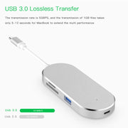 Hub USB-C 6 in 1 / Da tipo C a USB-C / Da tipo C e HDMI e SD e TF e 2 adattatori USB