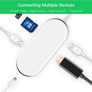 Hub USB-C 6 in 1 / Da tipo C a USB-C / Da tipo C e HDMI e SD e TF e 2 adattatori USB