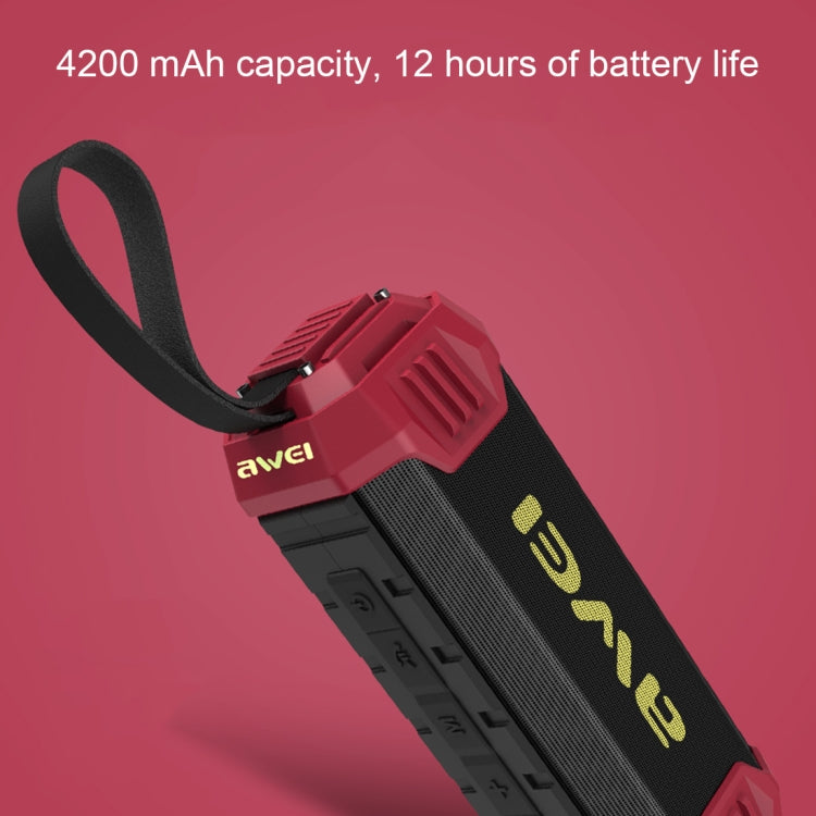 awei Y280 IPX4 Altoparlante Bluetooth Power Bank con bassi migliorati, microfono incorporato, supporto FM/USB/scheda TF/AUX, Y280
