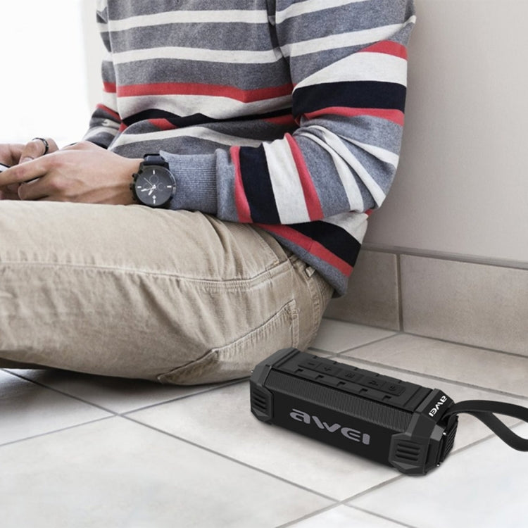awei Y280 IPX4 Altoparlante Bluetooth Power Bank con bassi migliorati, microfono incorporato, supporto FM/USB/scheda TF/AUX, Y280