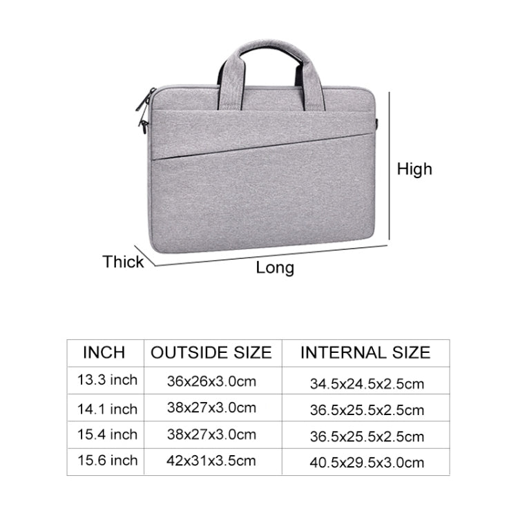 ST03S Borsa per tablet portatile per laptop con impugnatura morbida in tessuto Oxford da 14,1 pollici con doppie tasche laterali, 14.1 inch Black, 14.1 inch Pink, 14.1 inch Grey, 14.1 inch Deep Space Gray, 14.1 inch Navy Blue
