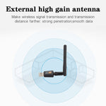Adattatore WIFI USB dual band CA da 600 Mbps 2,4 GHz + 5 Hz con antenna