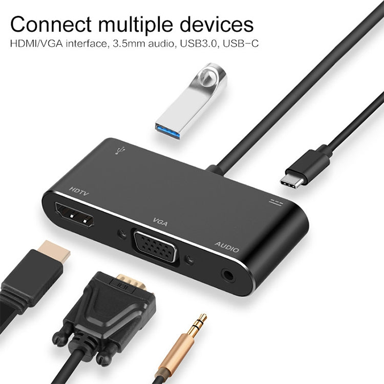 Convertitore da USB-C/Tipo-C a HDMI/VGA/USB 3.0/PD