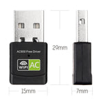Adattatore WIFI USB dual band CA da 600 Mbps