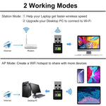 Adattatore WIFI USB dual band CA da 600 Mbps