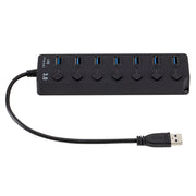 Espansione multi hub USB 3.0 ad alta velocità a 7 porte con switch per PC e laptop, Hub Expansion