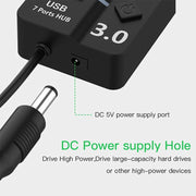 Espansione multi hub USB 3.0 ad alta velocità a 7 porte con switch per PC e laptop, Hub Expansion