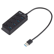 Espansione multi hub USB 3.0 ad alta velocità a 4 porte con switch per PC e laptop