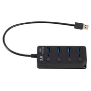 Espansione multi hub USB 3.0 ad alta velocità a 4 porte con switch per PC e laptop