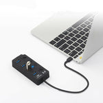 Espansione multi hub USB 3.0 ad alta velocità a 4 porte con switch per PC e laptop