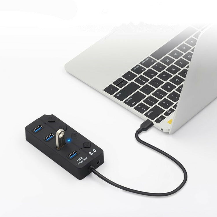 Espansione multi hub USB 3.0 ad alta velocità a 4 porte con switch per PC e laptop