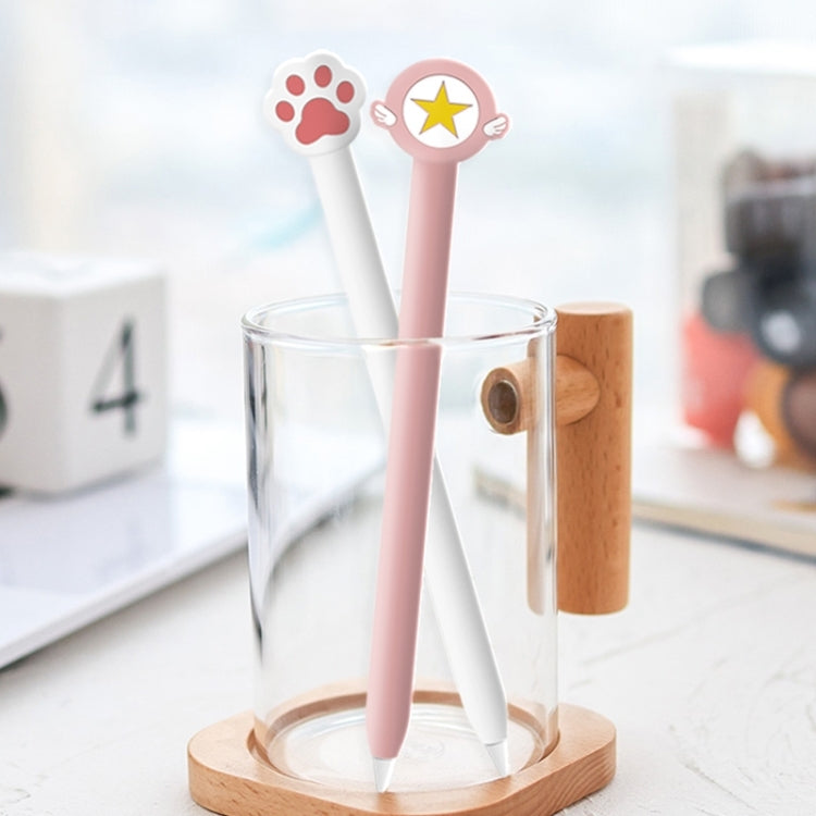 Custodia in silicone rosa a stella per Apple Pencil 2