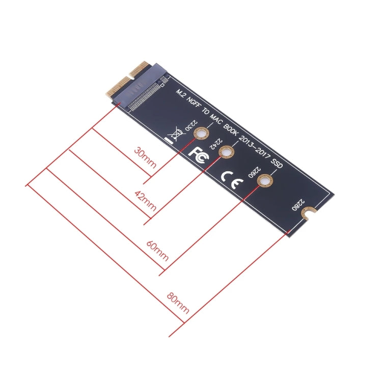 M.2 PCIE NVME SSD Hard Drive Adapter Card for Mac Book Air Pro 2013-2017 for A1465 A1466 A1398 A1502, M.2 PCIE NVME SSD to SSD