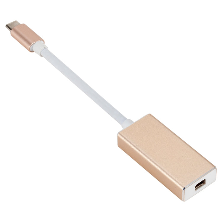 Convertitore HD USB-C / Type-C 3.1 maschio a Mini DP femmina, lunghezza: 12 cm, Silver, Gold