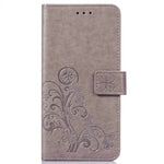 Custodia portafoglio in pelle con fiori per OnePlus 6T