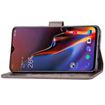 Custodia portafoglio in pelle con fiori per OnePlus 6T