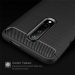 Custodia in TPU antiurto in fibra di carbonio con trama spazzolata per OnePlus 7, For OnePlus 7