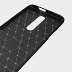 Custodia in TPU antiurto in fibra di carbonio con trama spazzolata per OnePlus 7, For OnePlus 7