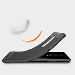 Custodia in TPU antiurto in fibra di carbonio con trama spazzolata per OnePlus 7, For OnePlus 7