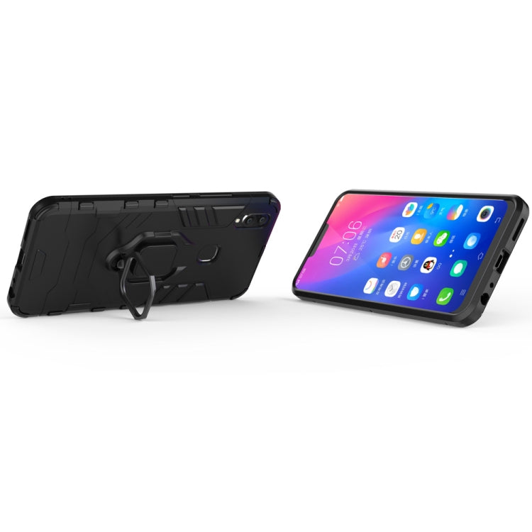 Custodia protettiva antiurto in PC + TPU per Vivo V9, con supporto ad anello magnetico, For Vivo V9