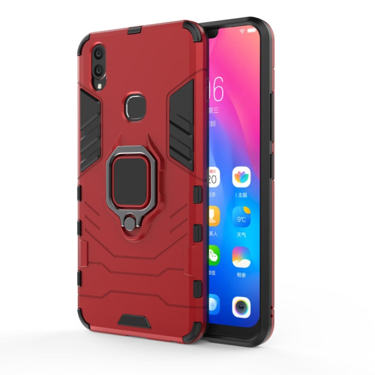 Custodia protettiva antiurto in PC + TPU per Vivo V9, con supporto ad anello magnetico, For Vivo V9