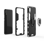 Custodia protettiva antiurto in PC + TPU per Vivo X23, con supporto ad anello magnetico, For Vivo X23