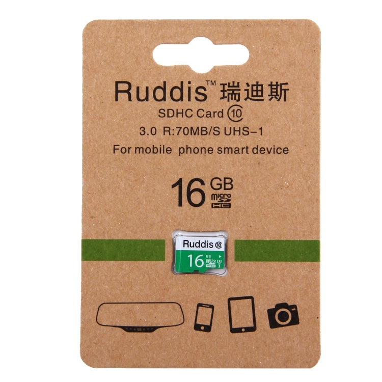 Scheda di memoria Ruddis da 16 GB ad alta velocità classe 10 TF/Micro SDXC UHS-1(U1), 16GB