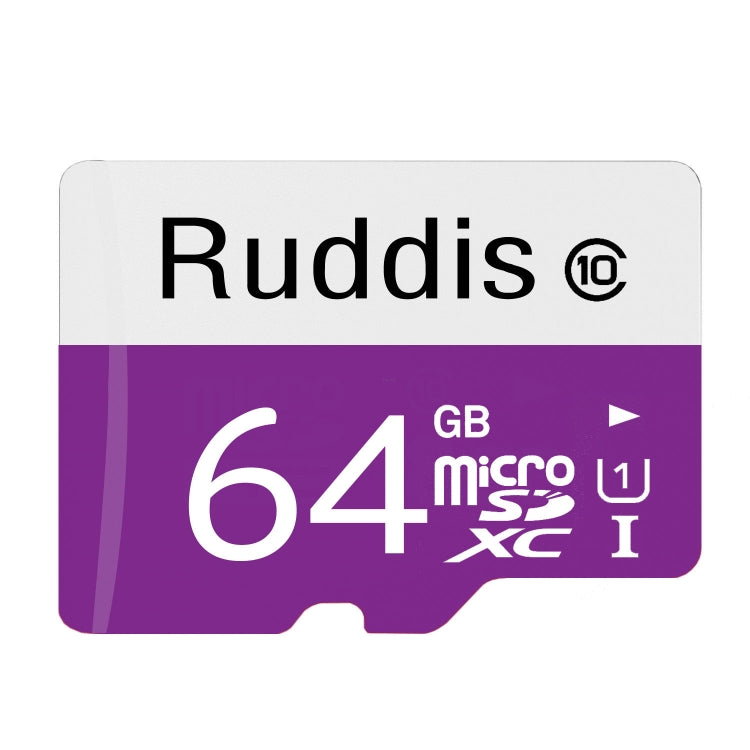 Scheda di memoria Ruddis da 64 GB ad alta velocità classe 10 TF/Micro SDXC UHS-1(U1), 64GB