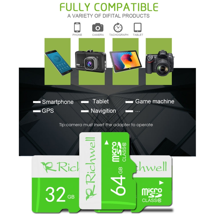 Scheda di memoria Richwell Micro SD (TF) ad alta velocità classe 10 da 32 GB, 32GB