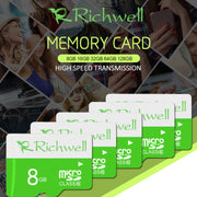 Scheda di memoria Richwell Micro SD (TF) ad alta velocità classe 10 da 8 GB, 8GB