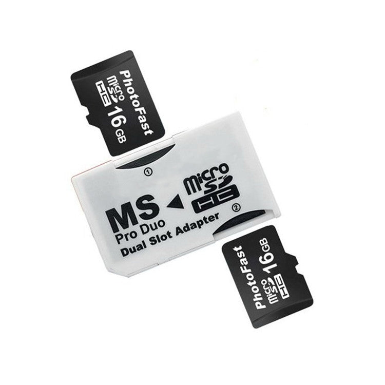 Adattatore CR-5400 da Micro SDHC(TF) a doppio slot a MS PRO Duo, capacità totale supportata: 64 GB, CR-5400