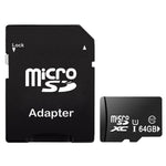 Scheda di memoria Micro SD (TF) di classe 10 ad alta velocità da 64 GB da Taiwan (capacità reale al 100%), 64GB