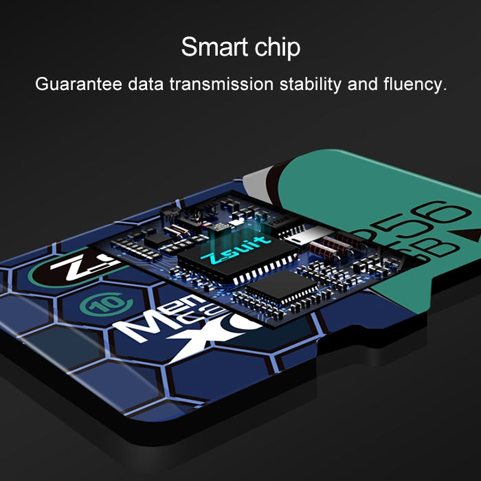 Scheda di memoria TF (Micro SD) grigio argento Zsuit da 64 GB ad alta velocità Classe 10, 64GB