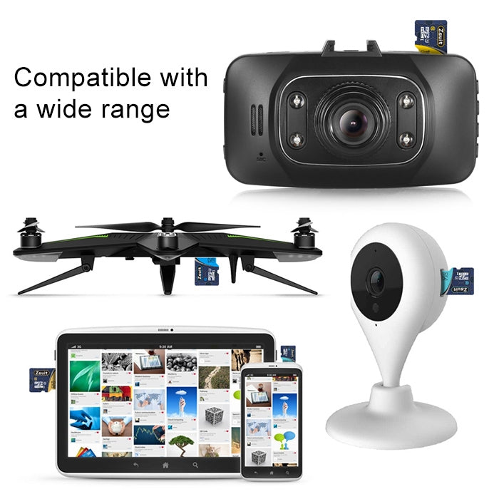 Scheda di memoria TF (Micro SD) grigio argento Zsuit da 64 GB ad alta velocità Classe 10, 64GB