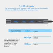 Dock di espansione HUB multifunzione Type-C / USB-C 9 in 1 Blueendless, 9 In 1