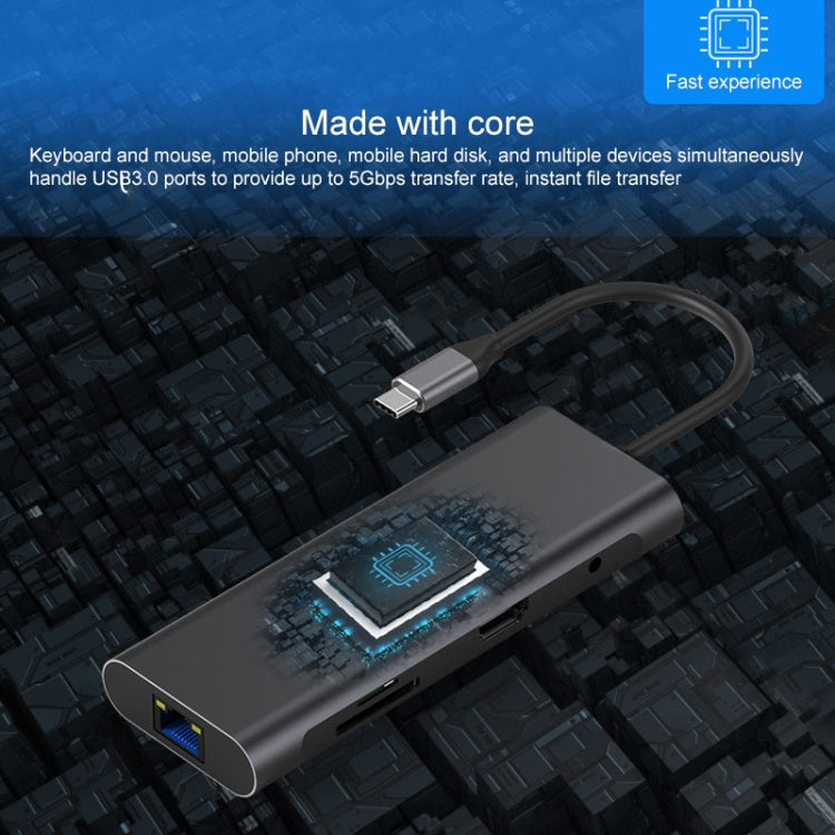 Dock di espansione HUB multifunzione Type-C / USB-C 9 in 1 Blueendless, 9 In 1