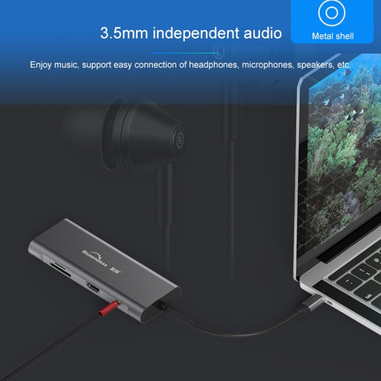 Dock di espansione HUB multifunzione Type-C / USB-C 9 in 1 Blueendless, 9 In 1