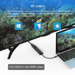Blueendless 4 in 1 multifunzione tipo C / da USB-C a HDMI + PD + dock di espansione doppio HUB USB 3.0, 4 In 1 HDMI + PD + Dual USB 3.0