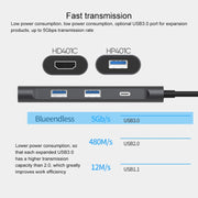 Blueendless 4 in 1 multifunzione tipo C / da USB-C a HDMI + PD + dock di espansione doppio HUB USB 3.0, 4 In 1 HDMI + PD + Dual USB 3.0