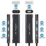 Blueendless 4 in 1 multifunzione tipo C / da USB-C a HDMI + PD + dock di espansione doppio HUB USB 3.0, 4 In 1 HDMI + PD + Dual USB 3.0